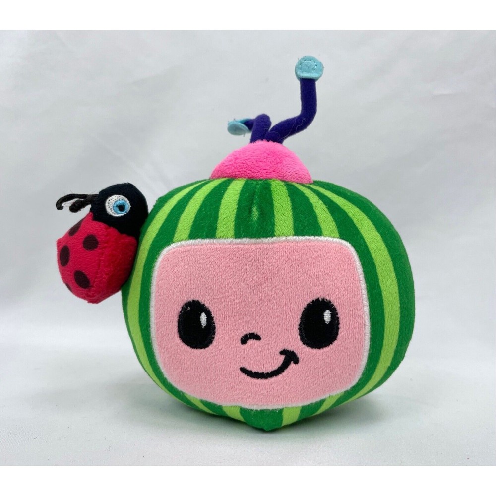 Cocomelon Green Round Watermelon Ladybug Plush Stuffed Toy‎ 6"